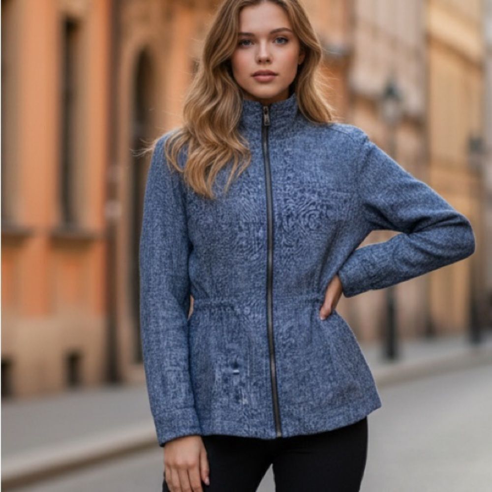 Women's Blue Zip-Up Jacket